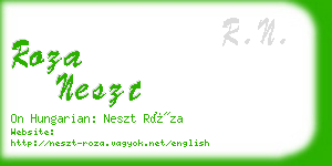 roza neszt business card